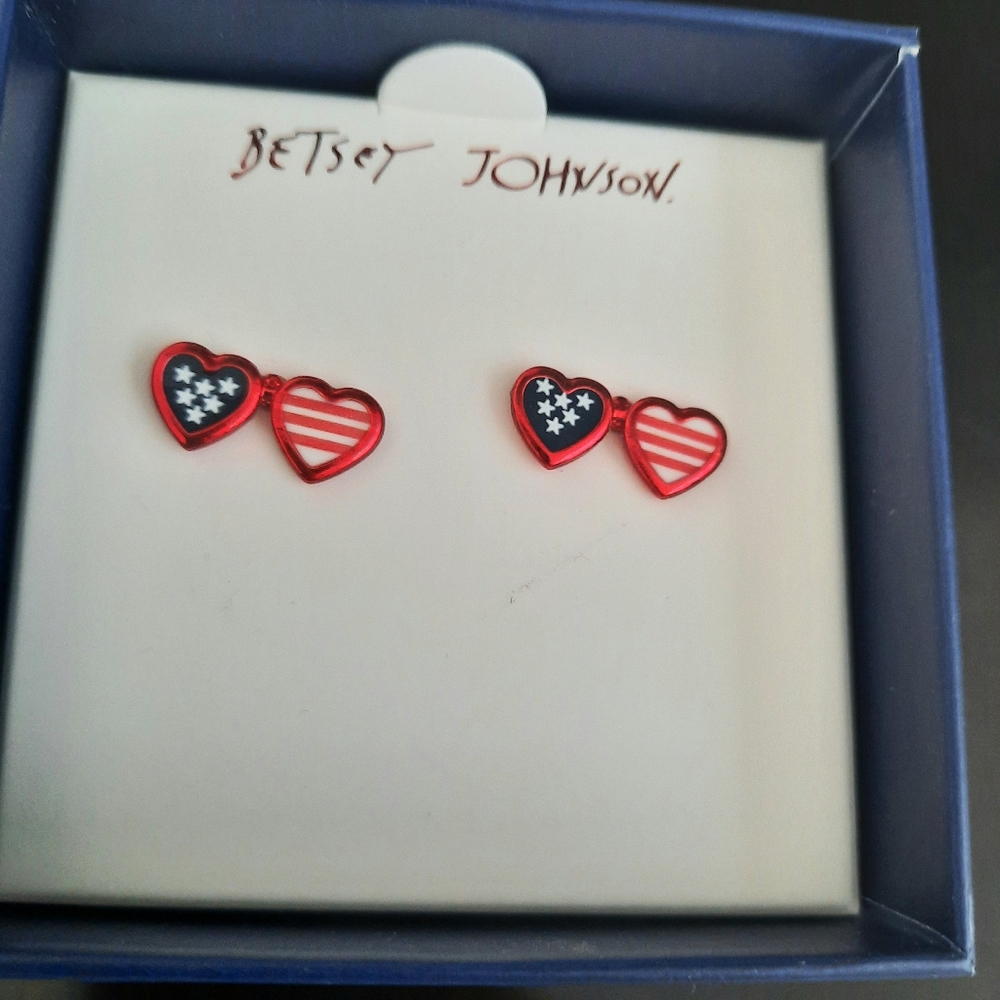 Betsey Johnson Patriotic Sunglasses Earrings